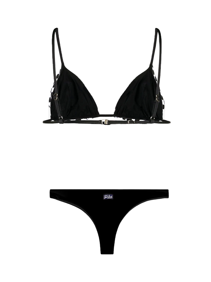 Woman triangle bikini with gingham print - MC2 Saint Barth