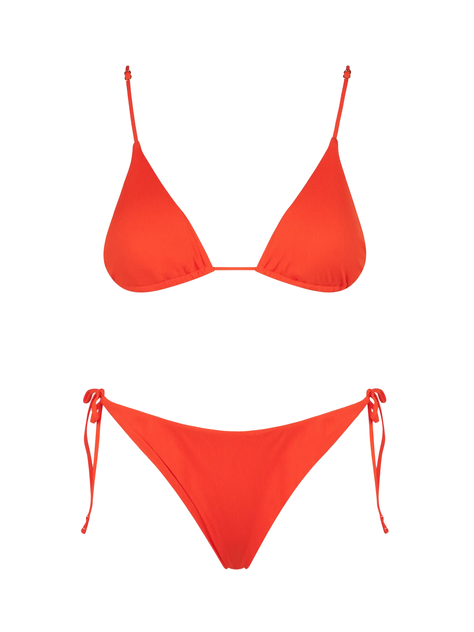 Orange ribbed triangle bikini - MC2 Saint Barth