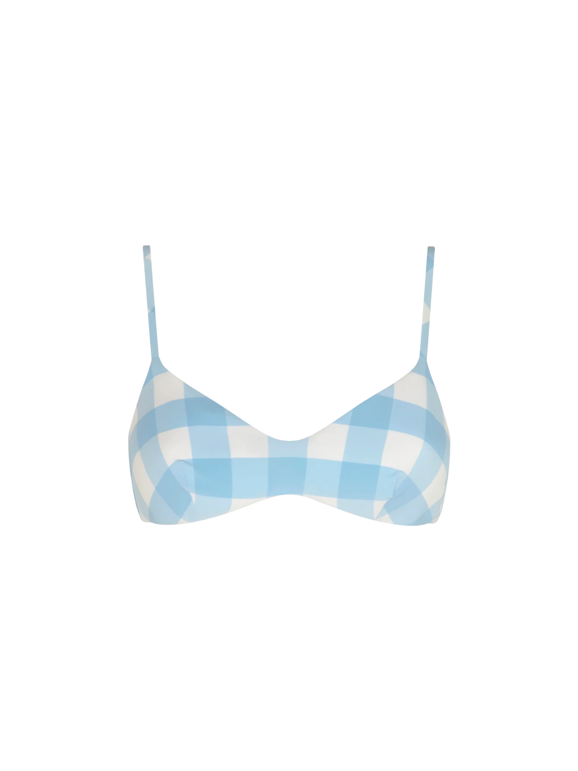 Light blue gingham bralette - MC2 Saint Barth