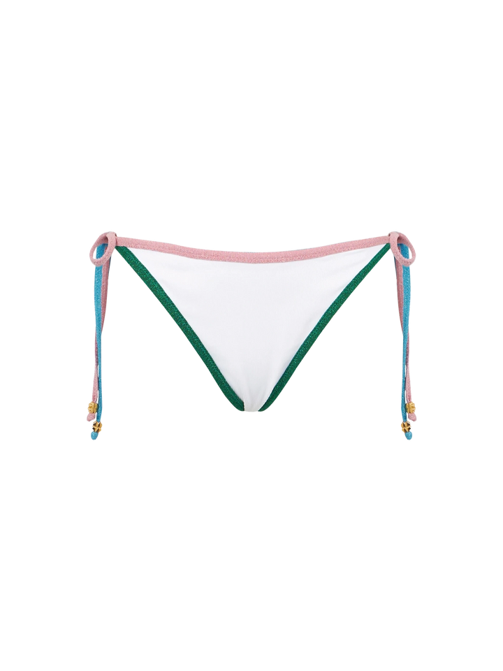 Ribbed cheeky swim briefs with lurex edges - MC2 Saint Barth