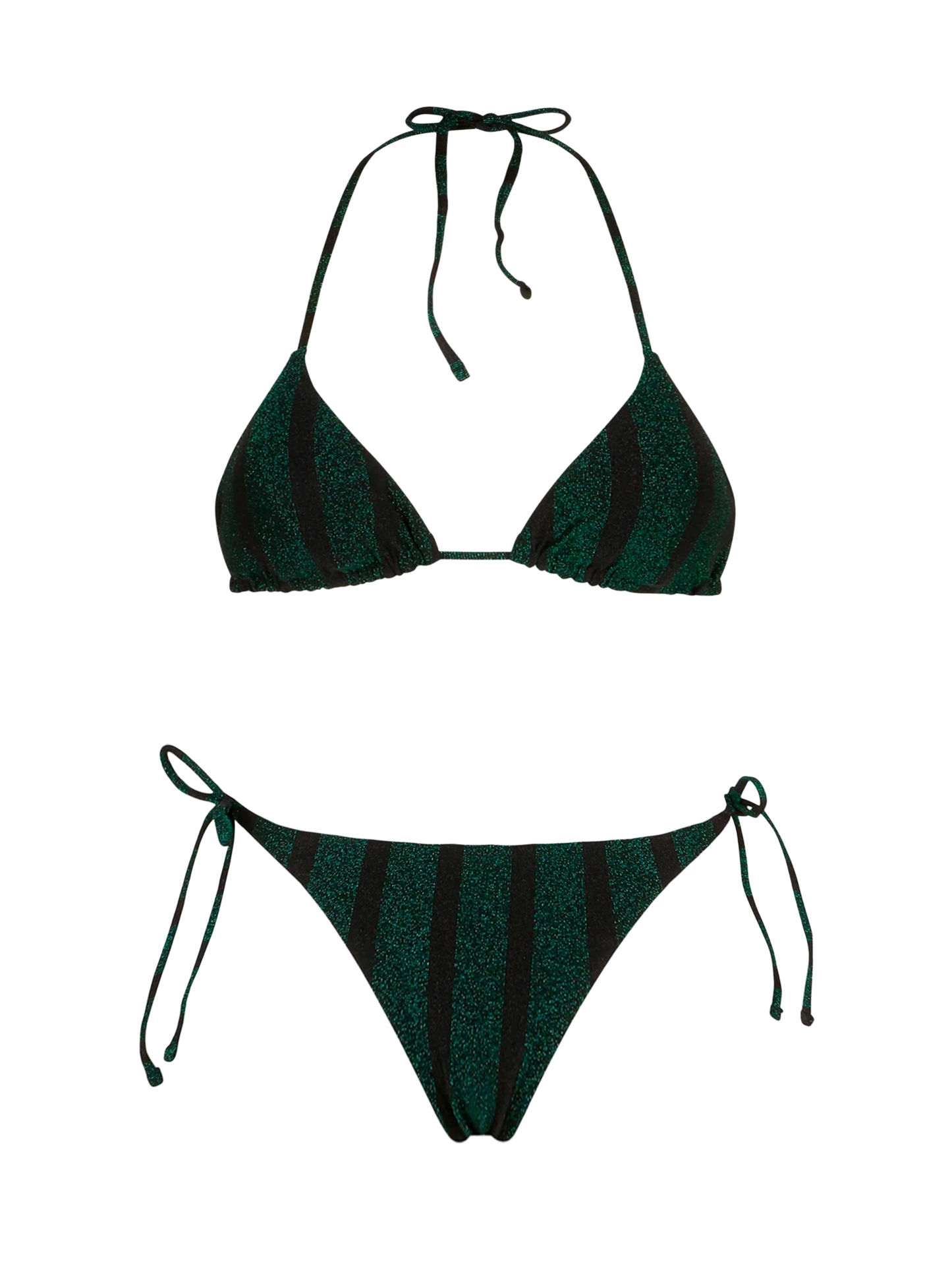 Woman lurex striped triangle bikini - MC2 Saint Barth