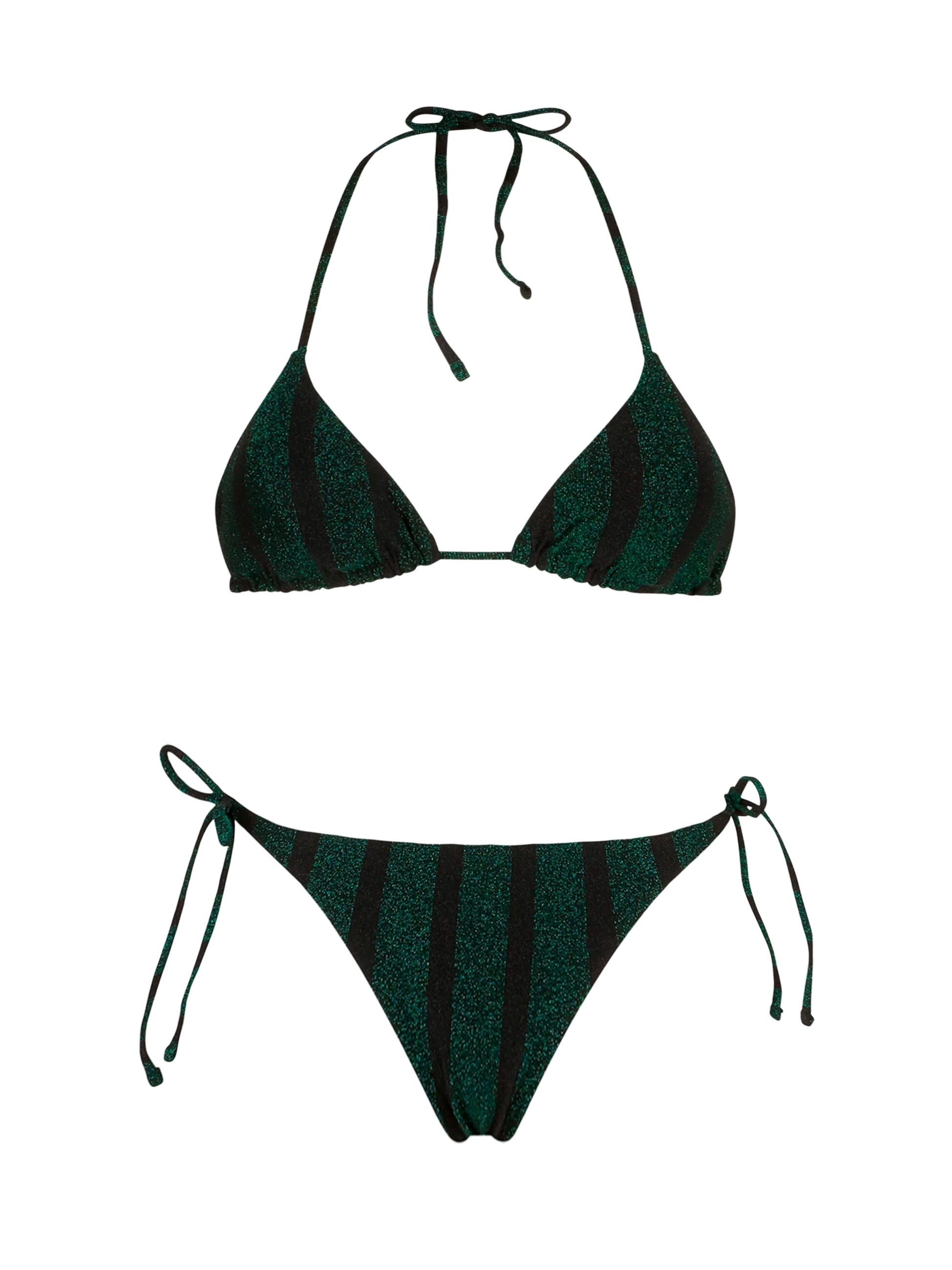 Woman lurex striped triangle bikini - MC2 Saint Barth