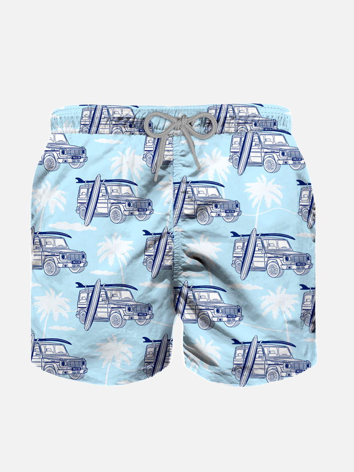Jeep print boy light fabric swim shorts - MC2 Saint Barth