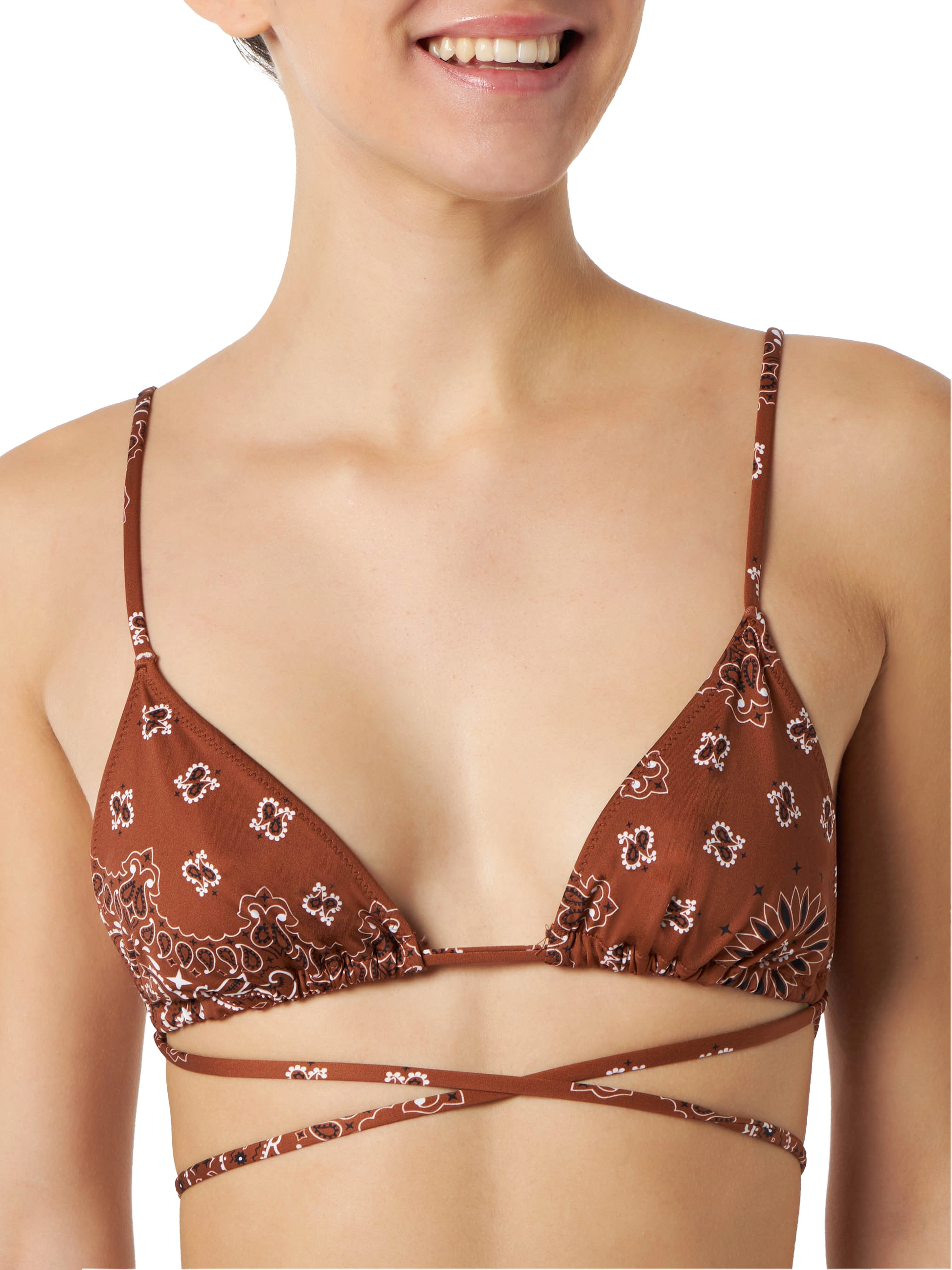 Woman bandanna triangle bikini with cheeky swim briefs - MC2 Saint Barth