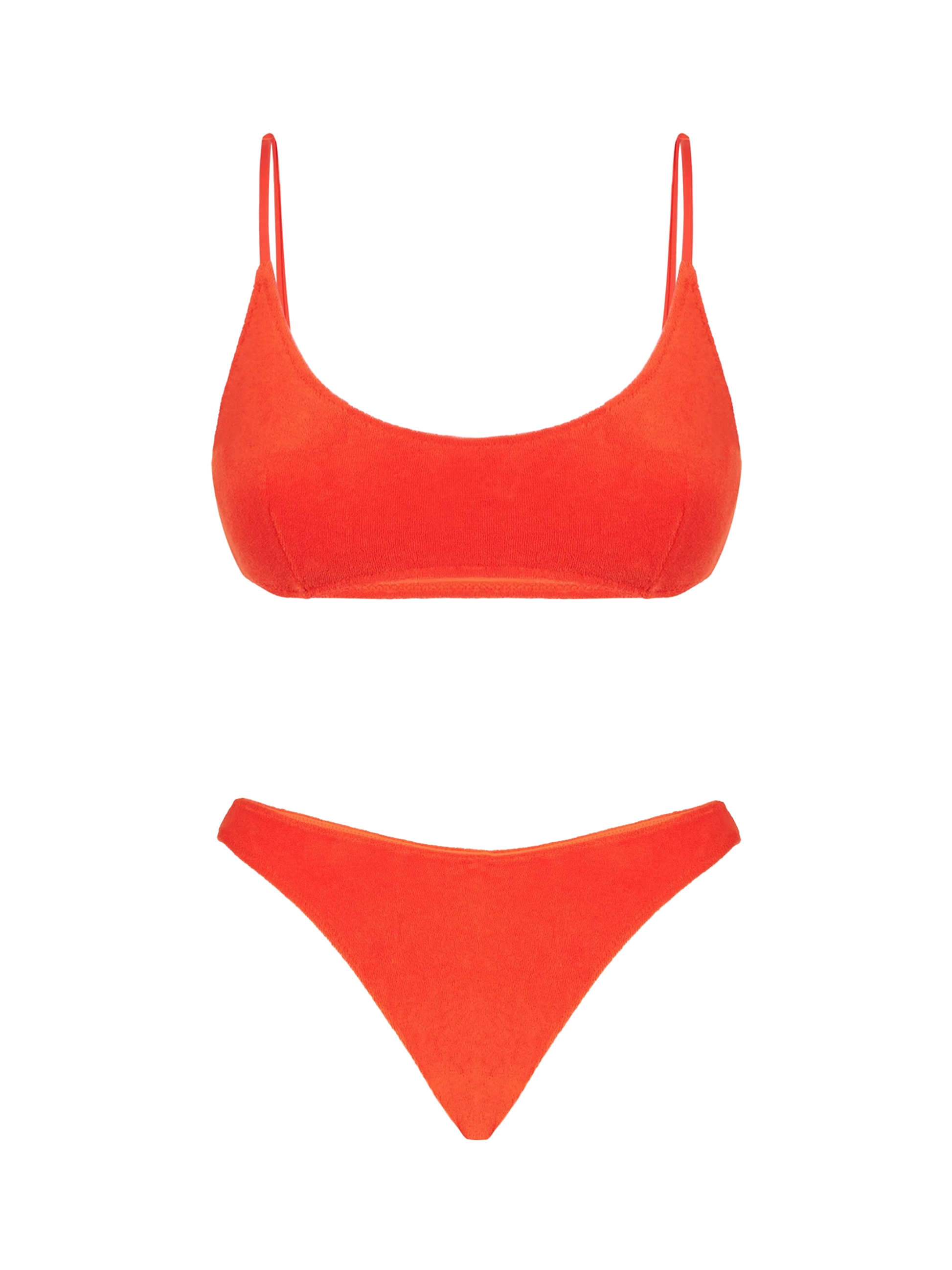 Woman orange terry bralette bikini - MC2 Saint Barth