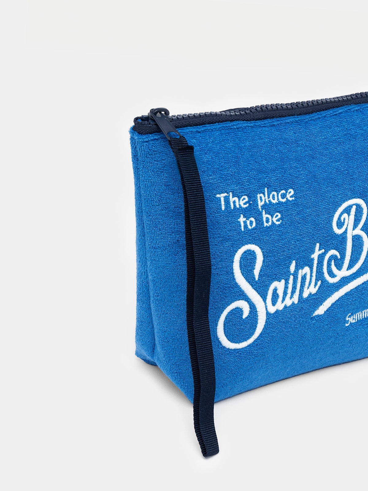 Blaue Frottee-Pochette Aline