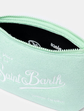 Salbeigrüne Frottee-Pochette Aline