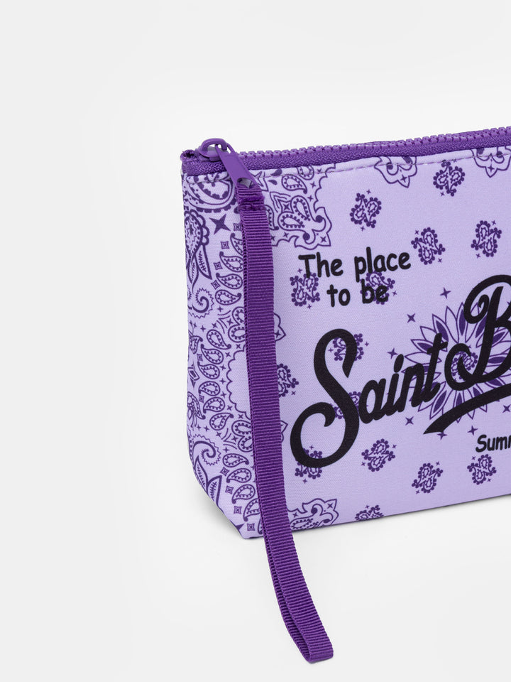 Pochette scuba bandana lilla Aline
