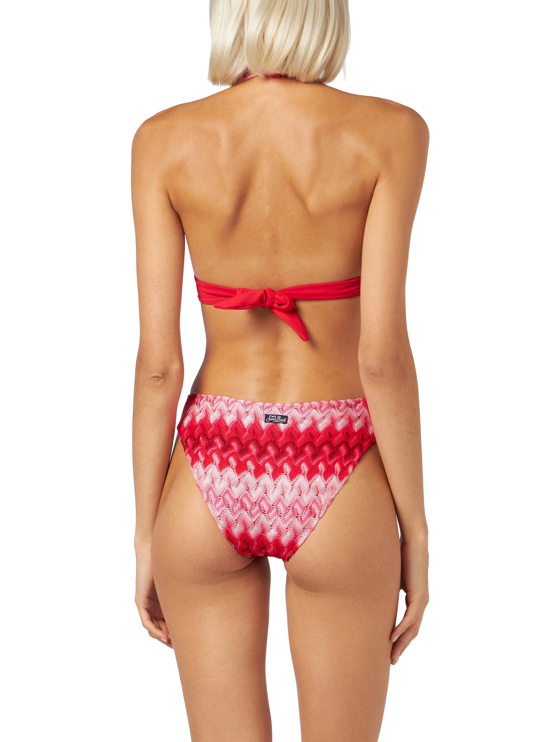 Red knitted chevron briefs - MC2 Saint Barth