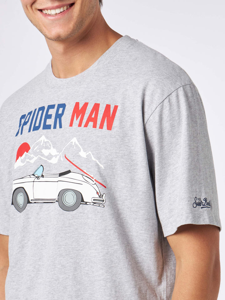 Man heavy cotton t-shirt with Spider Man and cart print - MC2 Saint Barth