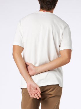 Man heavy cotton t-shirt with Verbier front embroidery - MC2 Saint Barth