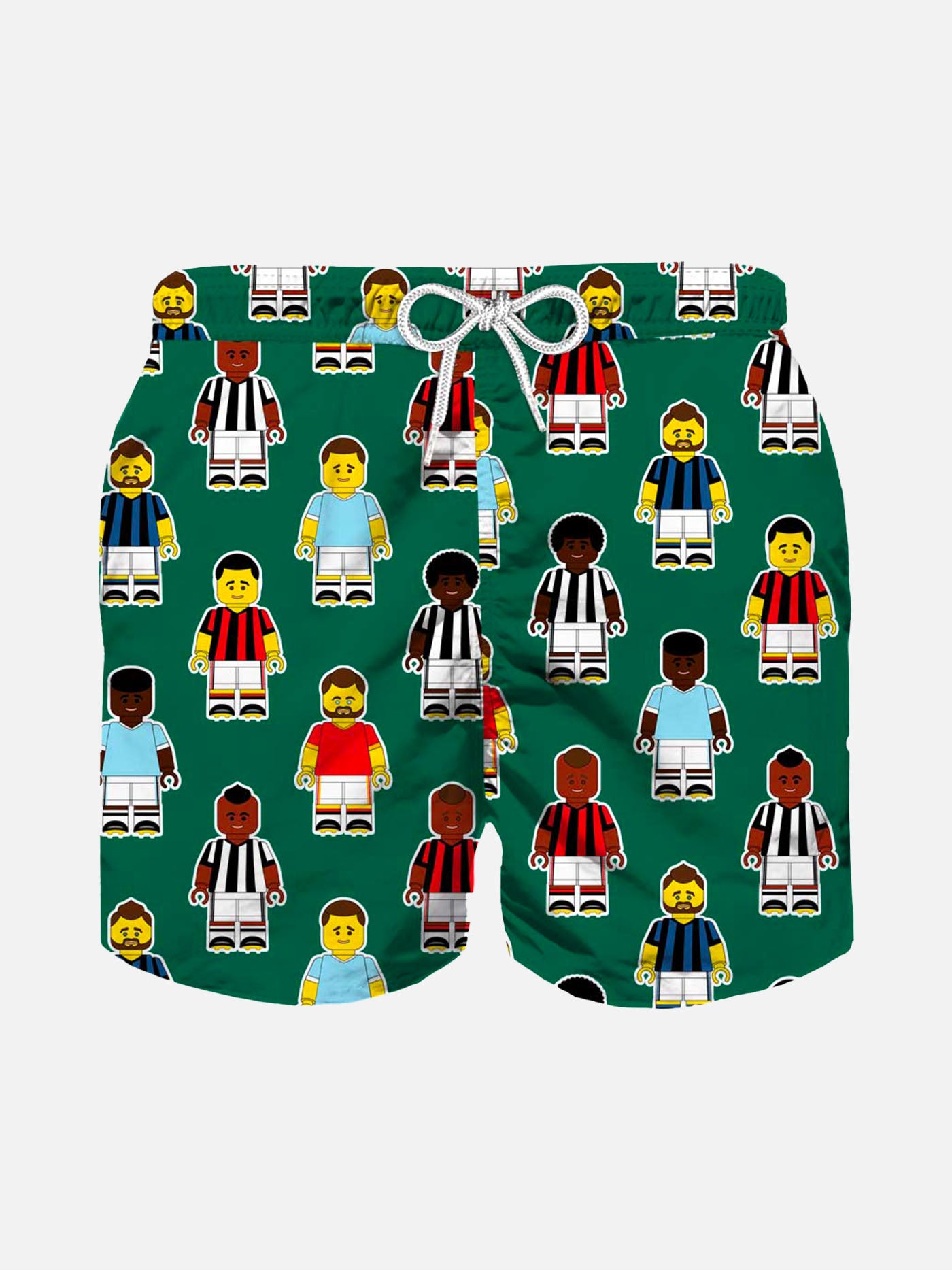 Boy swim shorts with football players print - MC2 Saint Barth