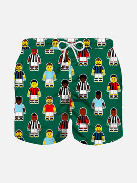 Boy swim shorts with football players print - MC2 Saint Barth