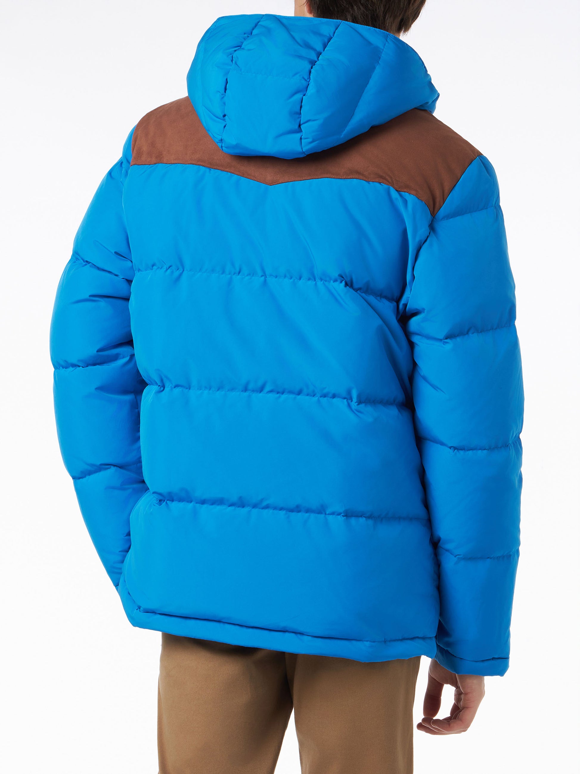 Man bluette hooded down jacket Baxter - MC2 Saint Barth