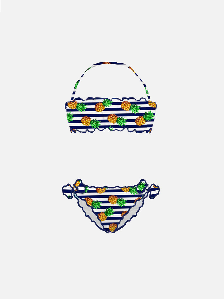 Girl bandeau bikini with pineapple print - MC2 Saint Barth