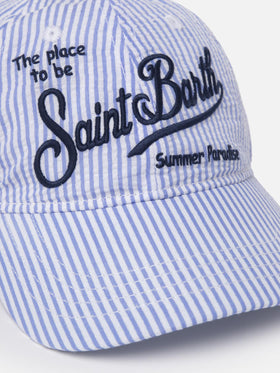 Seersucker embroidered ball cap Catcher