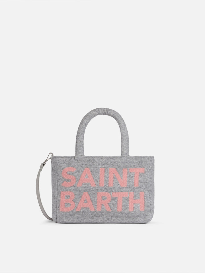 Soft wooly Clarine handbag with jacquard maxi logo - MC2 Saint Barth