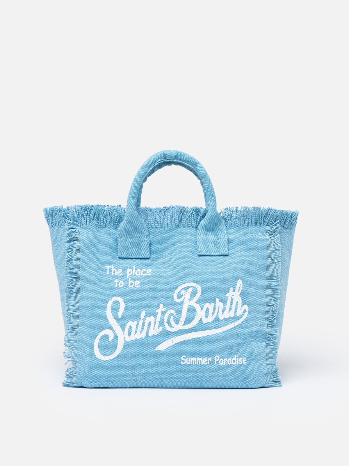 Borsa Colette in tela di cotone azzurra