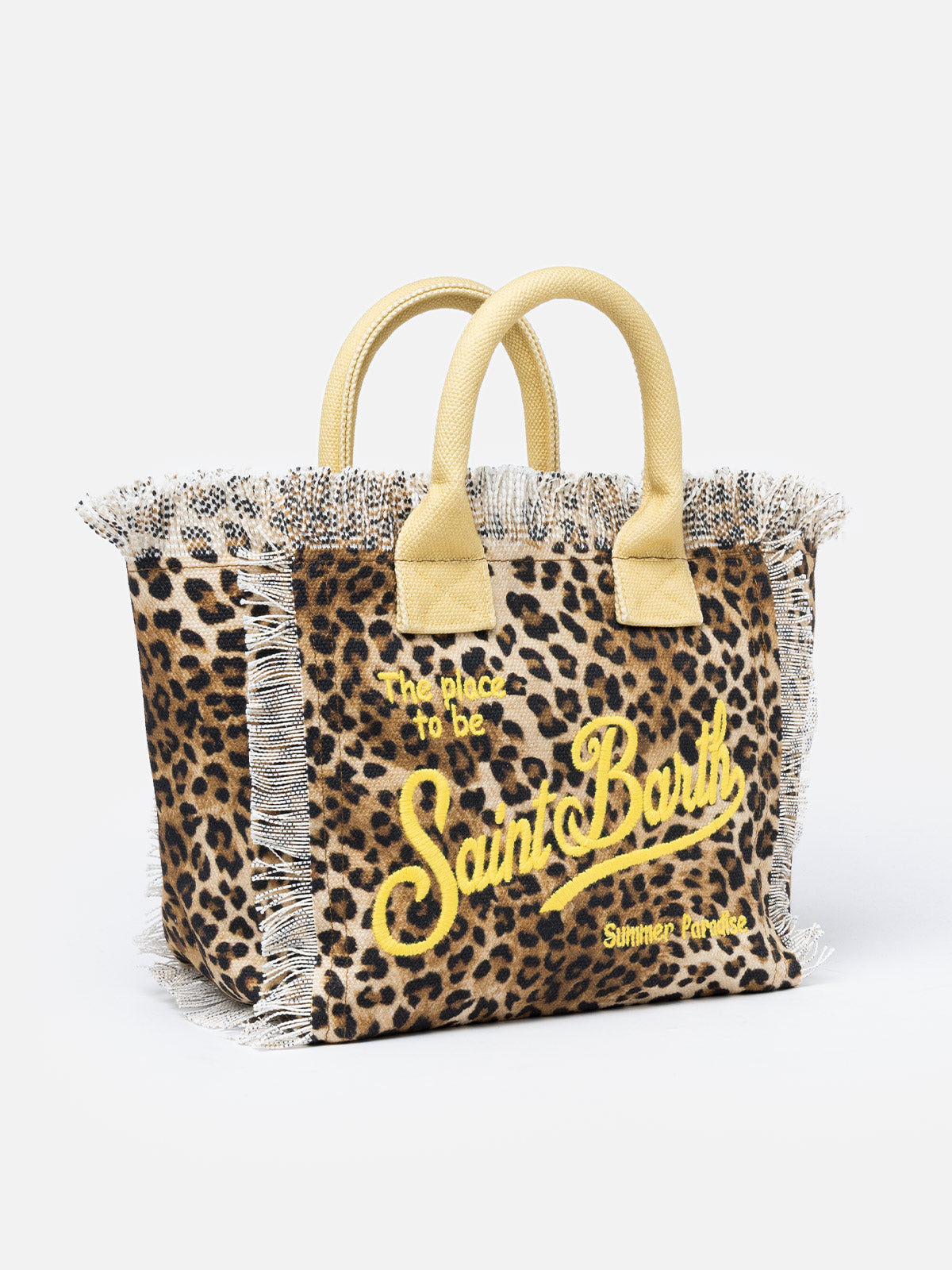 Borsa Colette in tela di cotone animalier