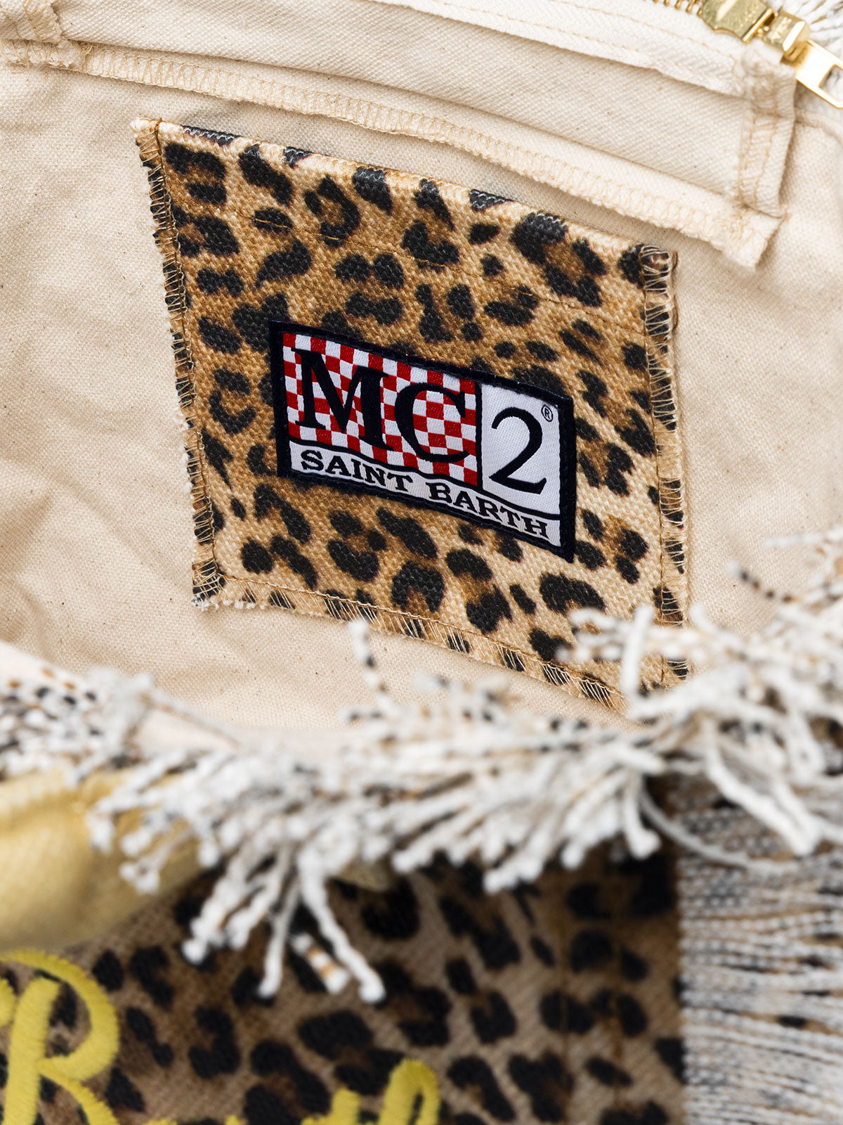 Borsa Colette in tela di cotone animalier