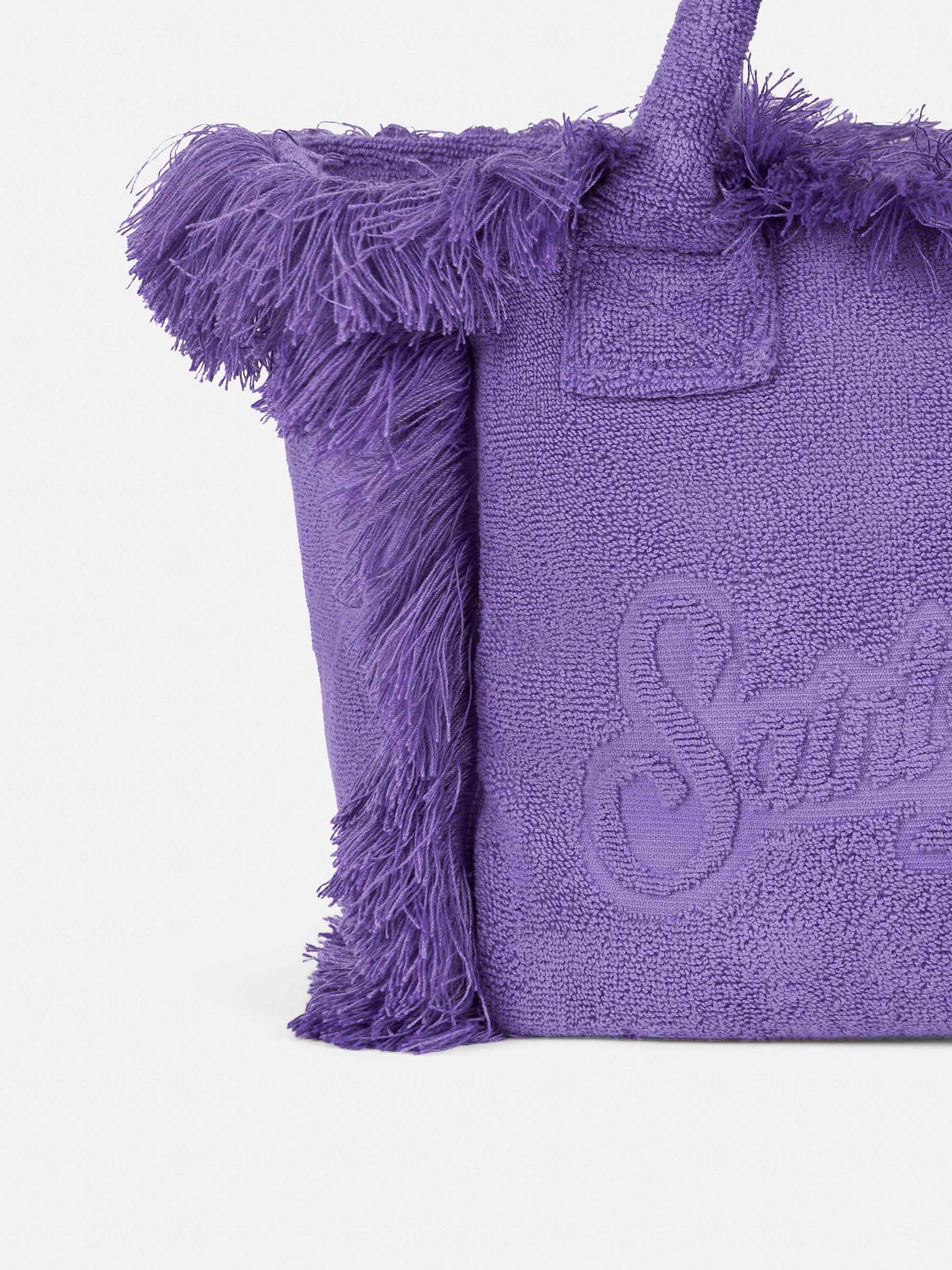 Colette purple terry soft handbag - MC2 Saint Barth