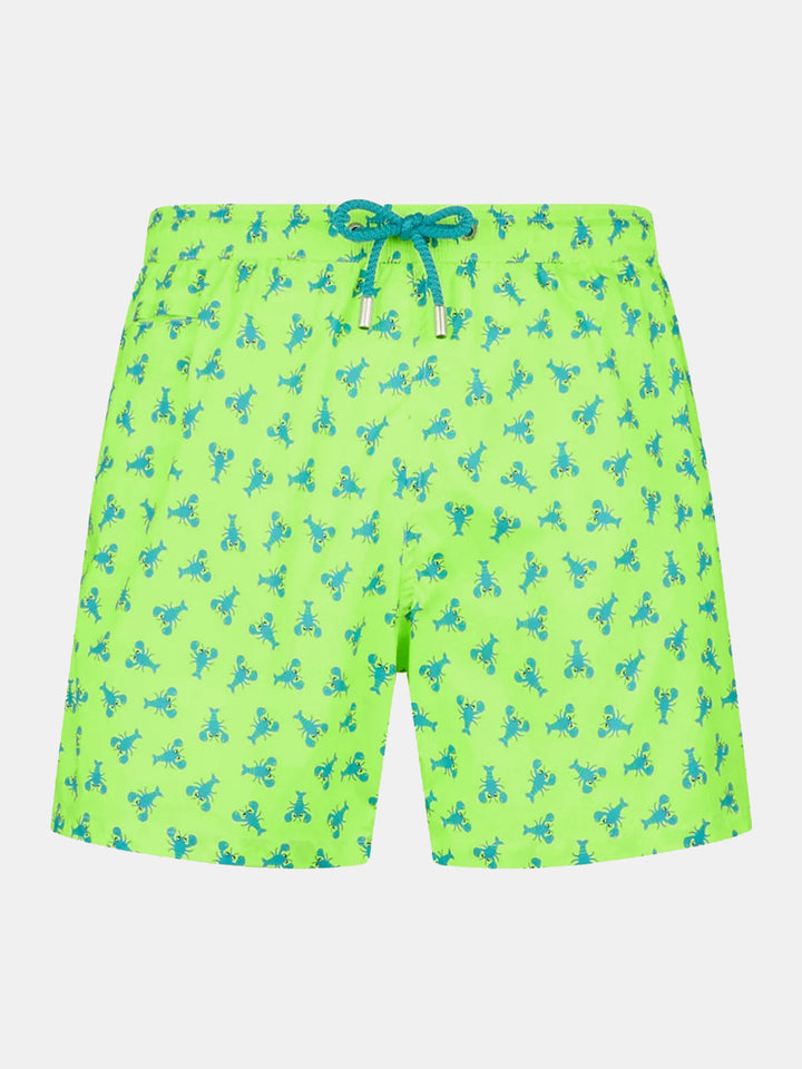 Man light fabric comfort swim shorts with lobster print - MC2 Saint Barth