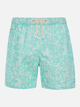 Comfort Light classic stretch swim shorts with flower print - MC2 Saint Barth
