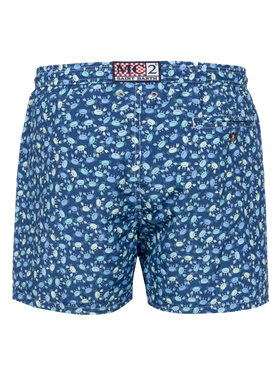 Man lightweight fabric swim-shorts Lighting 70 with crabs print - MC2 Saint Barth