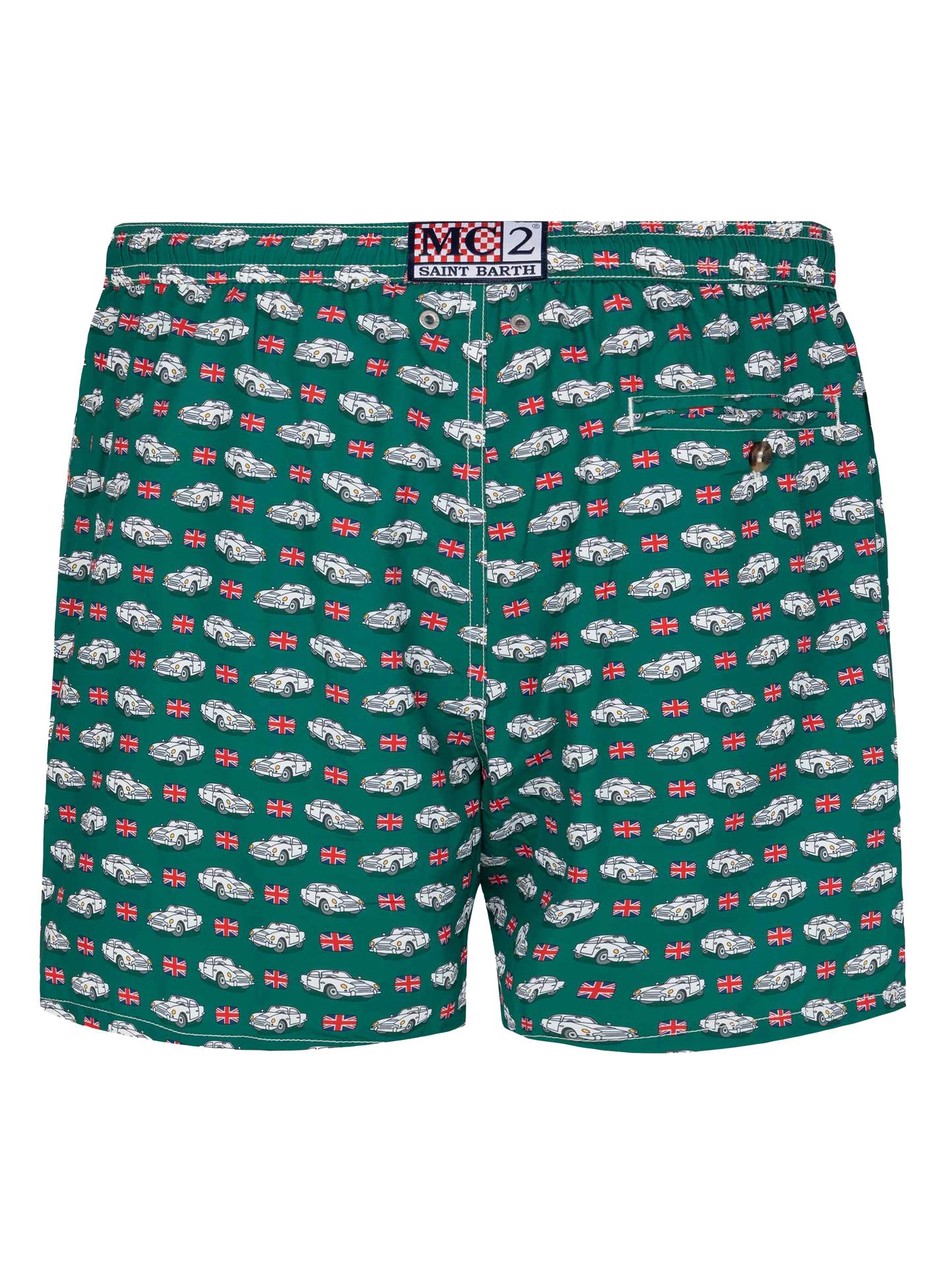 Lightweight fabric swim shorts Lighting with car print - MC2 Saint Barth