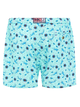 Lightweight fabric swim shorts Lighting with watch print - MC2 Saint Barth