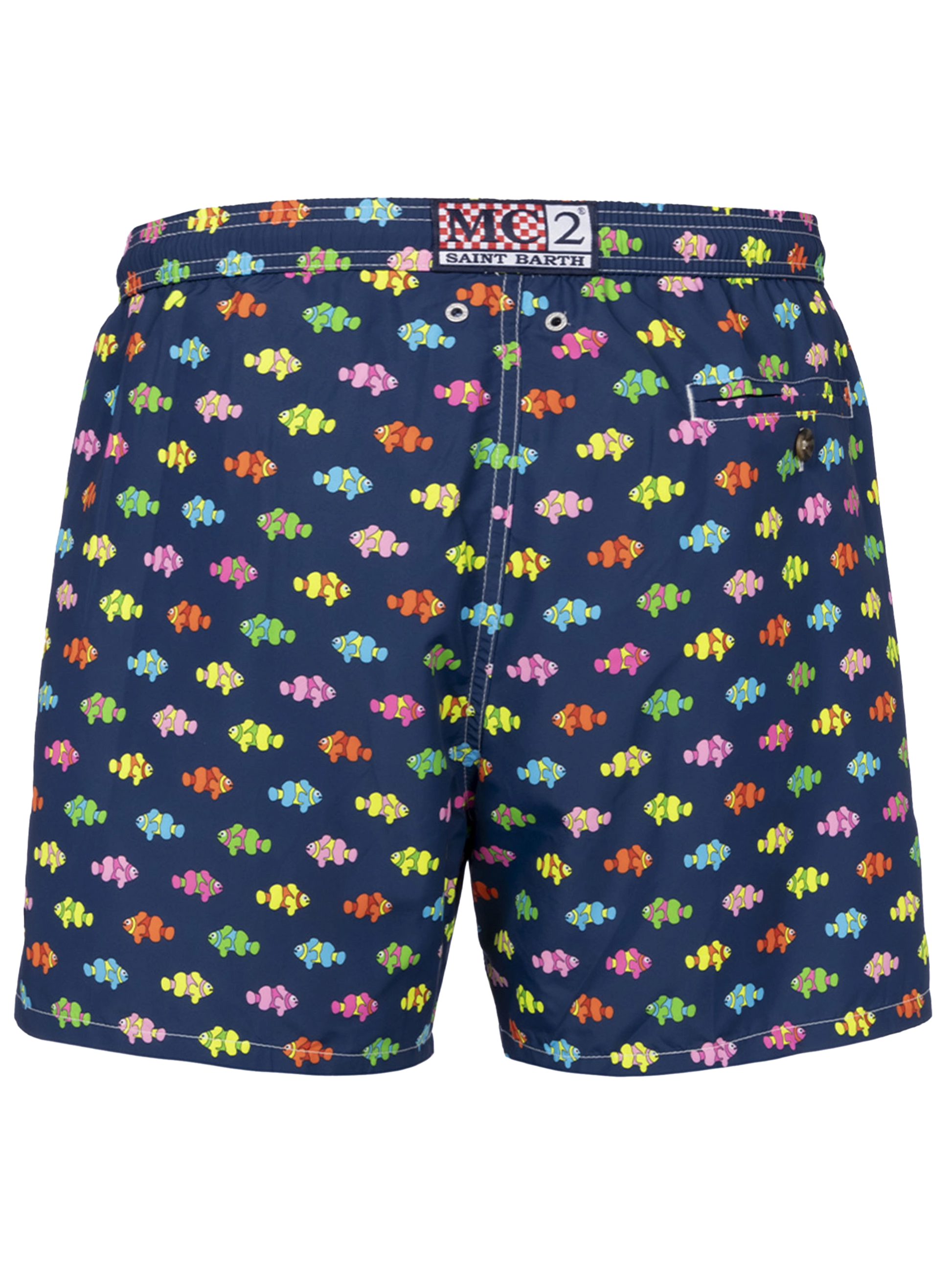 Man lightweight fabric swim-shorts Lighting Micro Fantasy with clownfishes print - MC2 Saint Barth