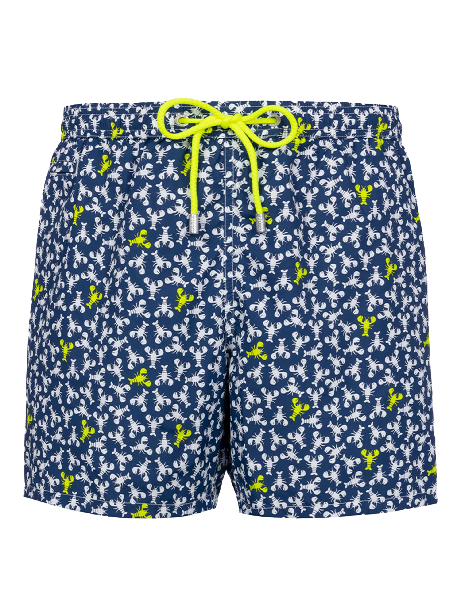 Man lightweight fabric swim-shorts Lighting Micro Fantasy with loabster print - MC2 Saint Barth