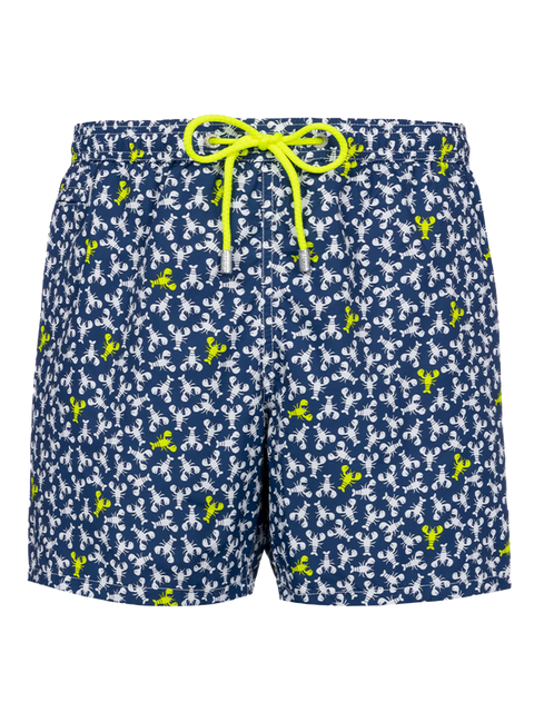 Man lightweight fabric swim-shorts Lighting Micro Fantasy with loabster print - MC2 Saint Barth
