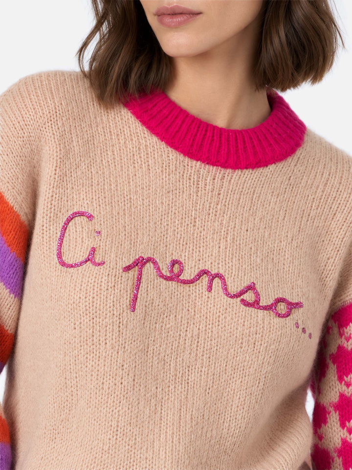Maglia Danya Soft boxy con ricamo Ci penso