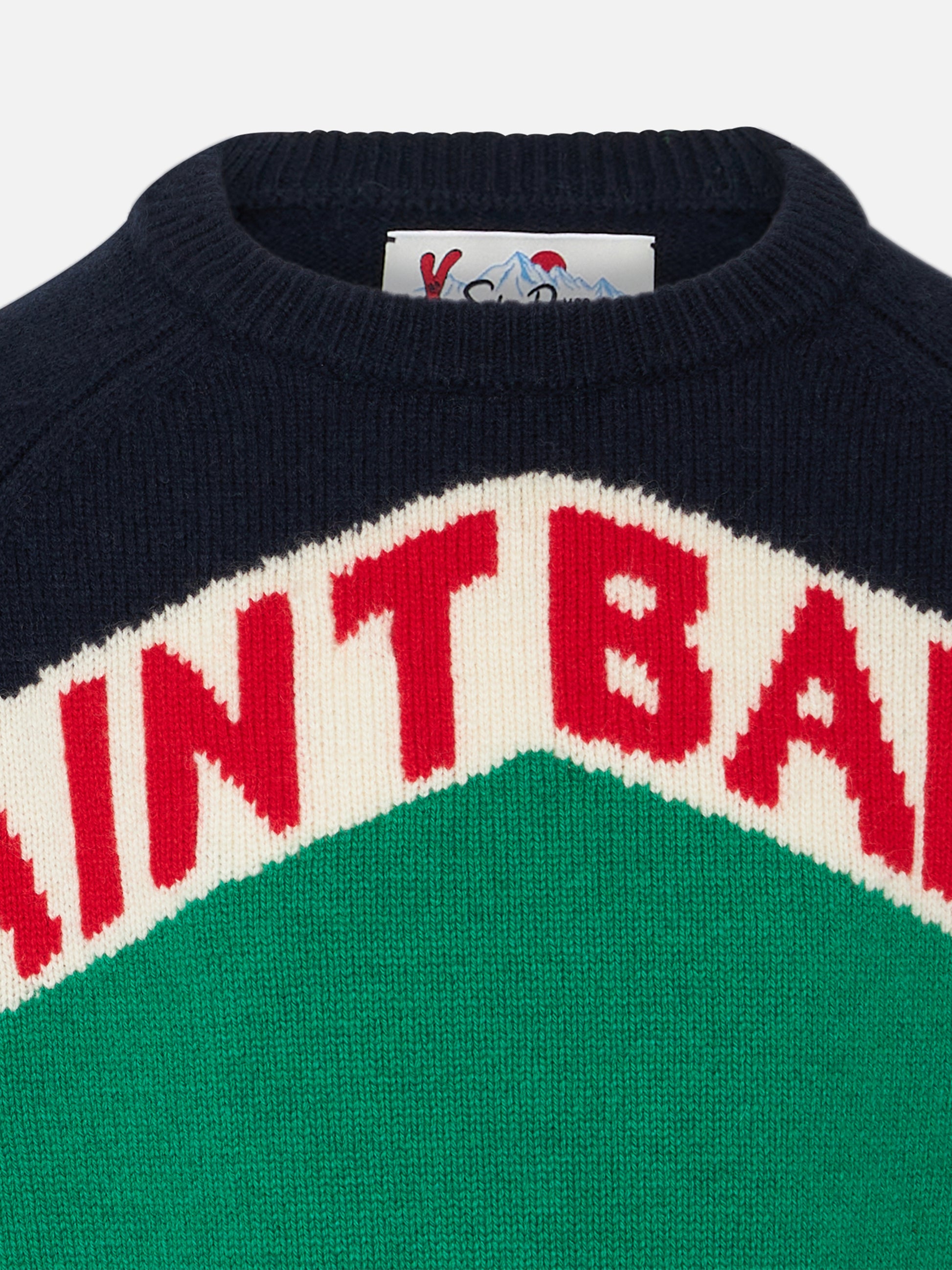 Boy crewneck sweater with Saint Barth print - MC2 Saint Barth