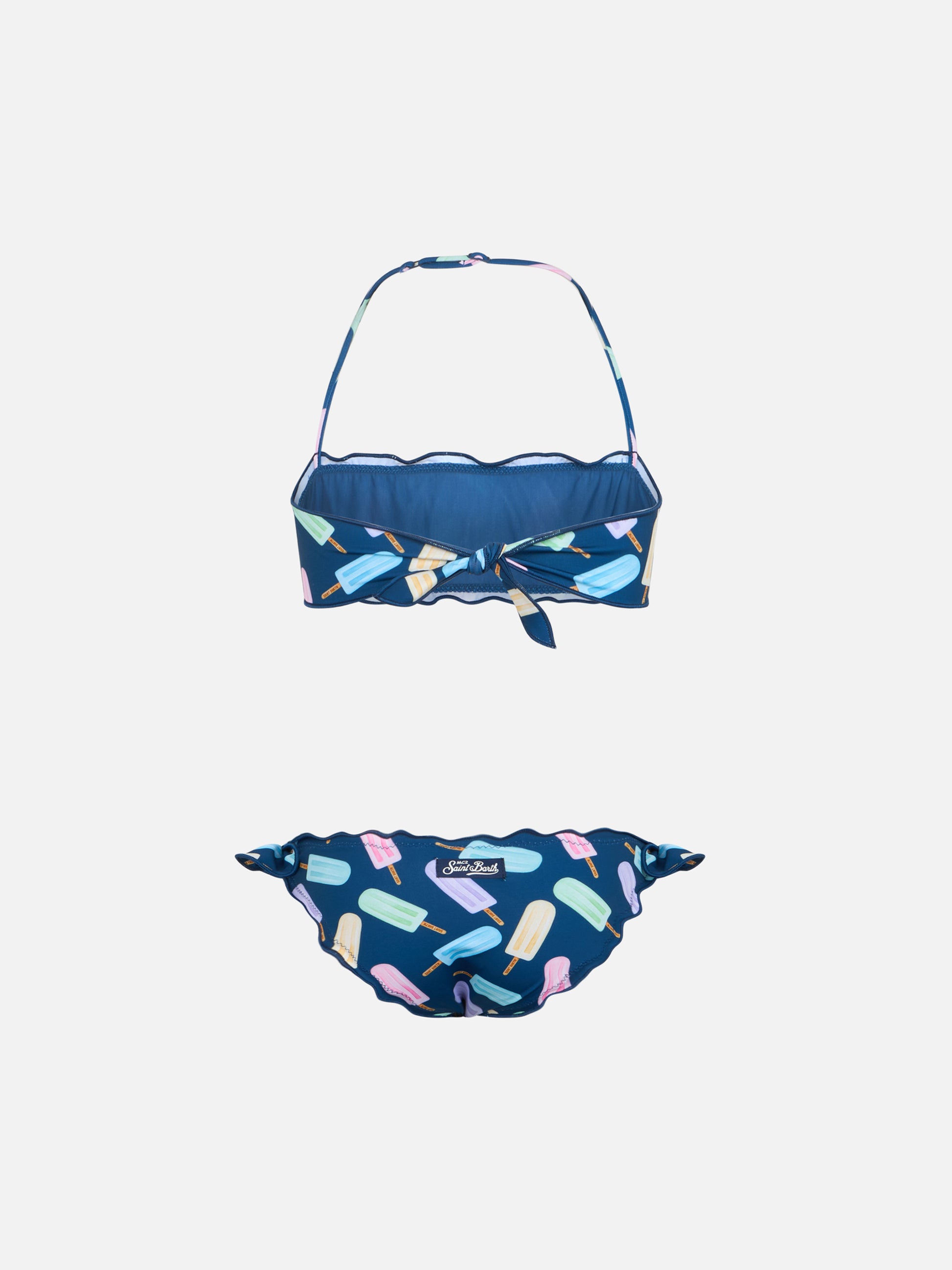 Girl classic bandeau bikini Emy with popsicles print - MC2 Saint Barth