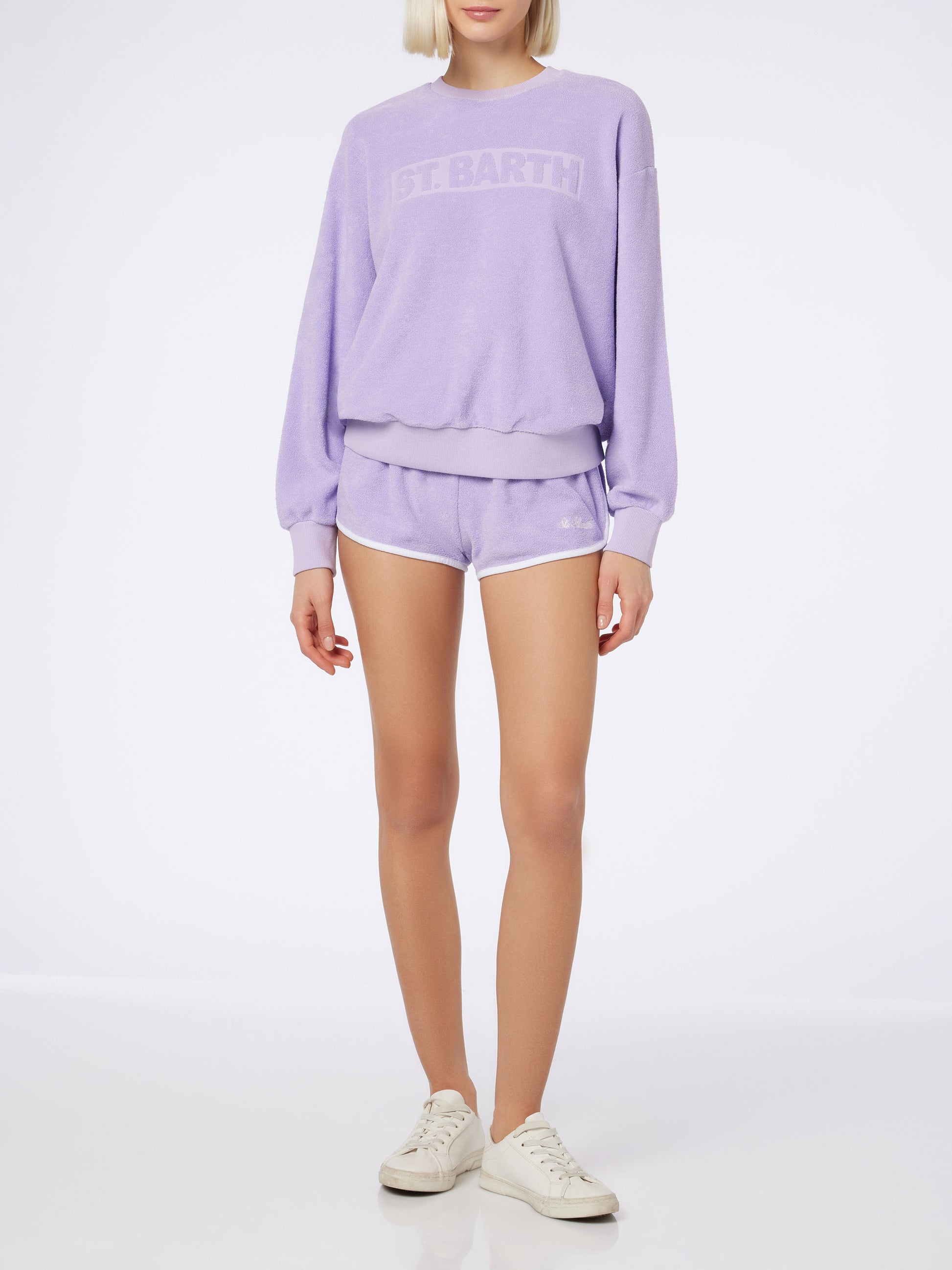Woman terry cotton pull up shorts Francine - MC2 Saint Barth