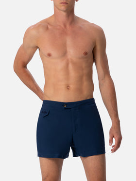 Man navy blue fitted cut swim shorts Harrys - MC2 Saint Barth