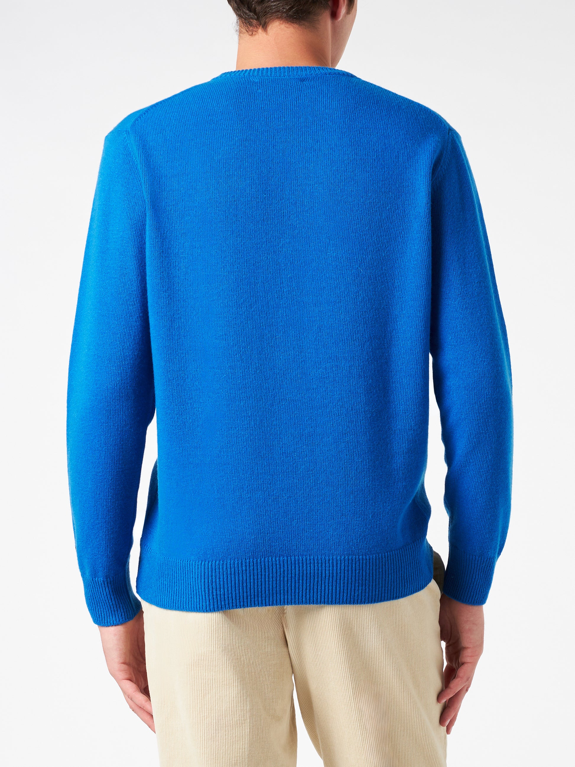 Man crewneck sweater with Padel vs Girlfriend jacquard - MC2 Saint Barth