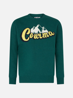 Man crewneck sweater with Courma mountains jacquard - MC2 Saint Barth