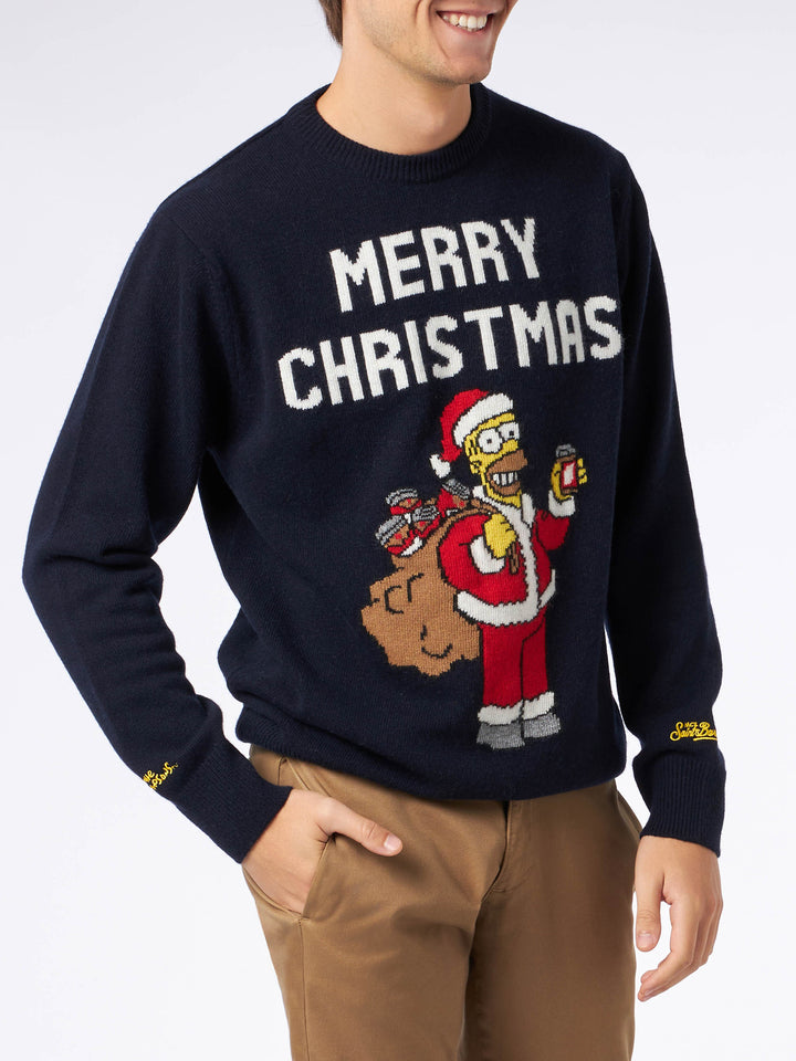 Man crewneck sweater with Homer Simpson jacquard | THE SIMPSONS SPECIAL EDITION - MC2 Saint Barth