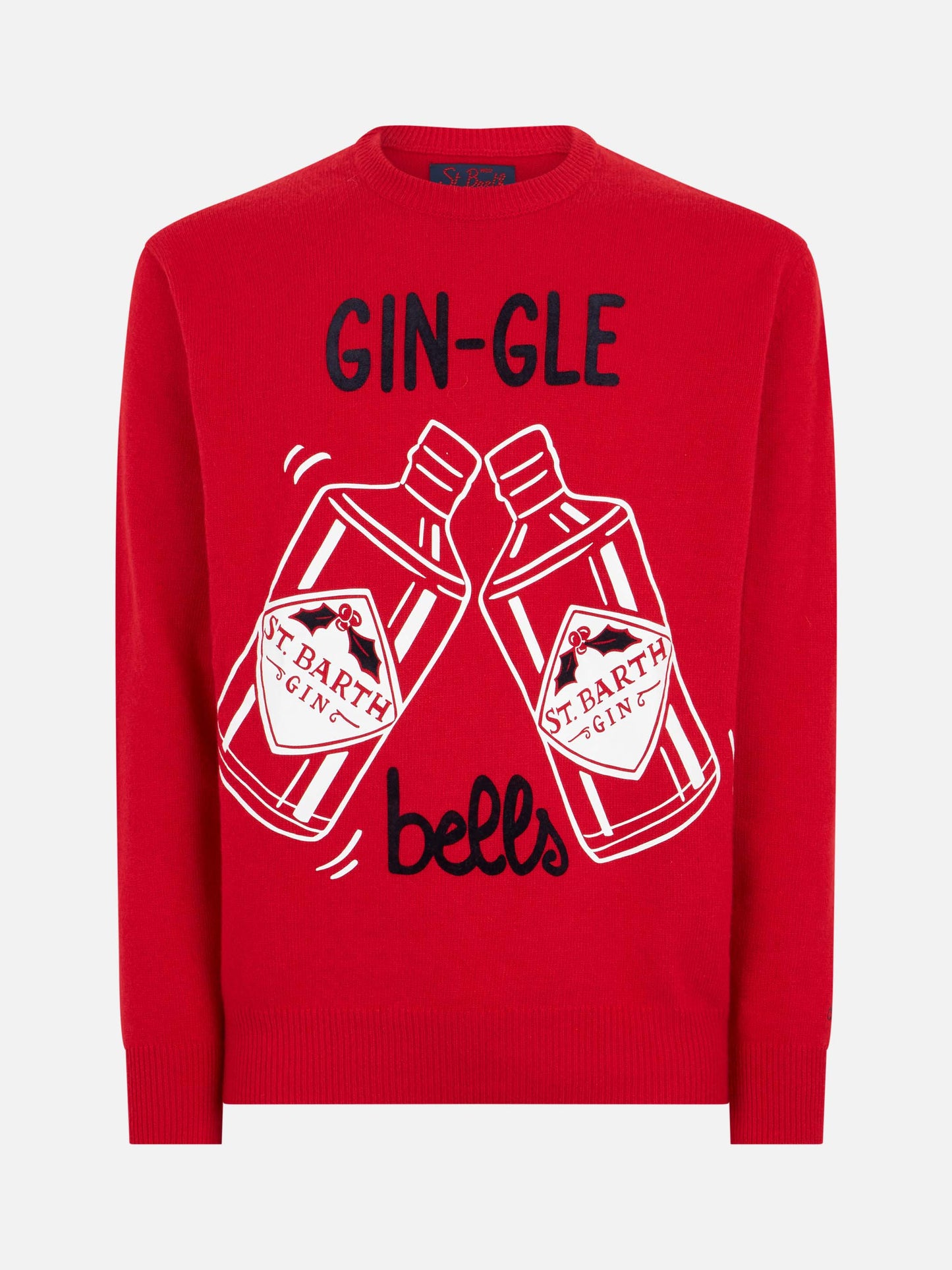 Man red sweater Gin-Gle Bells print - MC2 Saint Barth