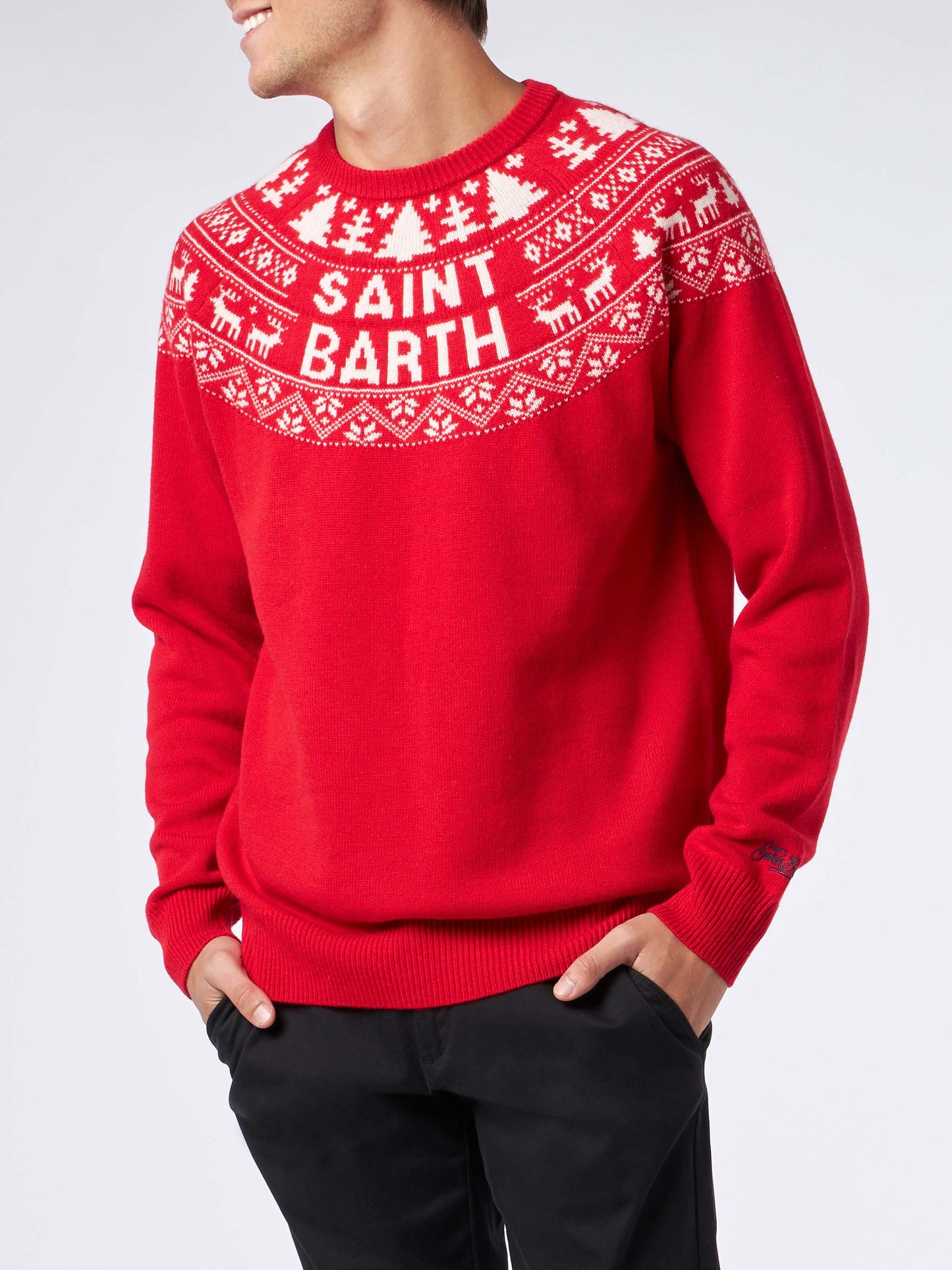 Norwegian style man red sweater - MC2 Saint Barth