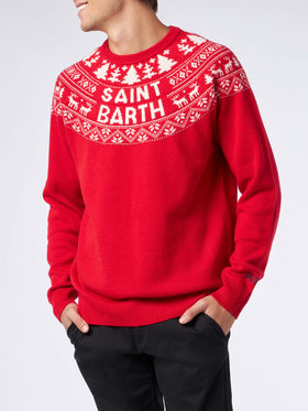 Norwegian style man red sweater - MC2 Saint Barth