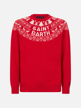 Norwegian style man red sweater - MC2 Saint Barth