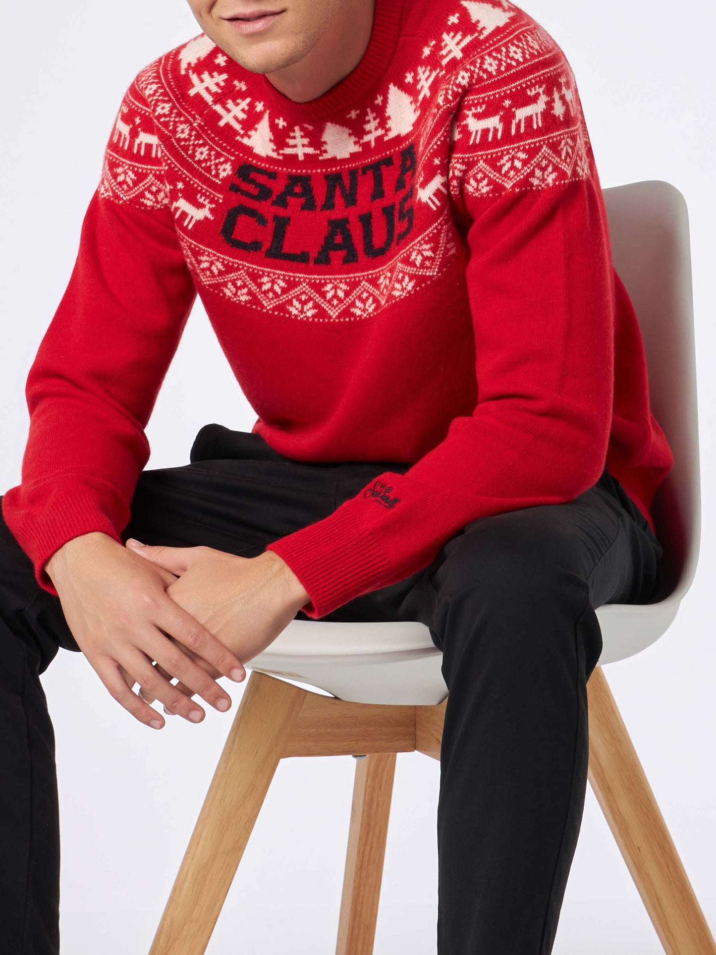 Norwegian style man red sweater - MC2 Saint Barth