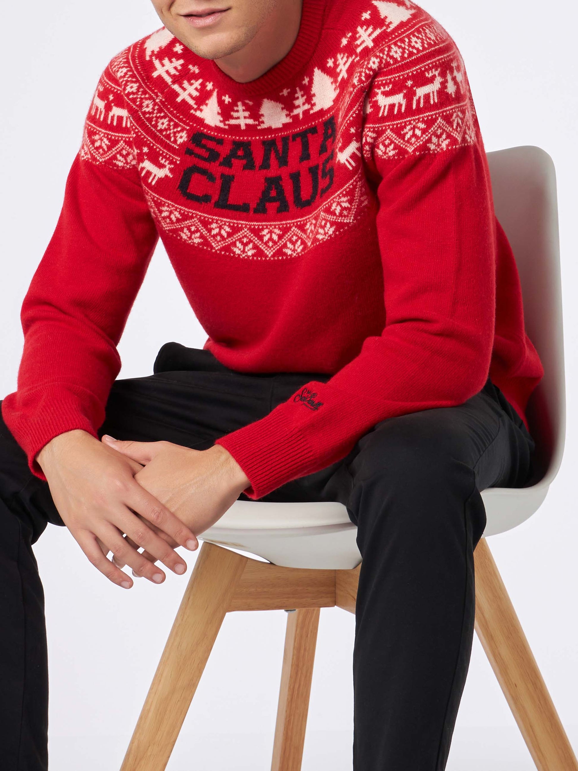 Norwegian style man red sweater - MC2 Saint Barth