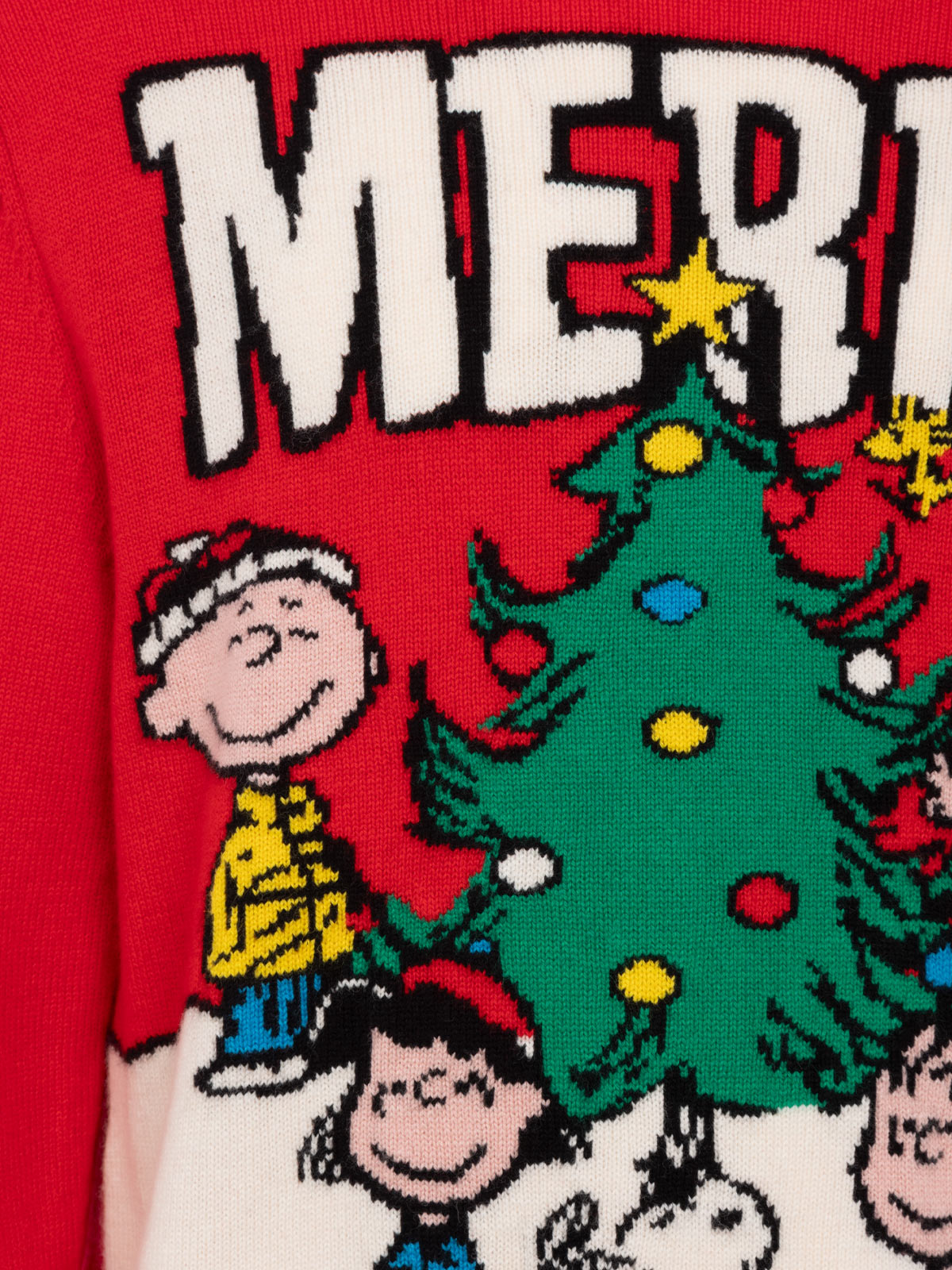 Man red sweater Heron with Peanuts jacquard | SNOOPY PEANUTS SPECIAL EDITION - MC2 Saint Barth