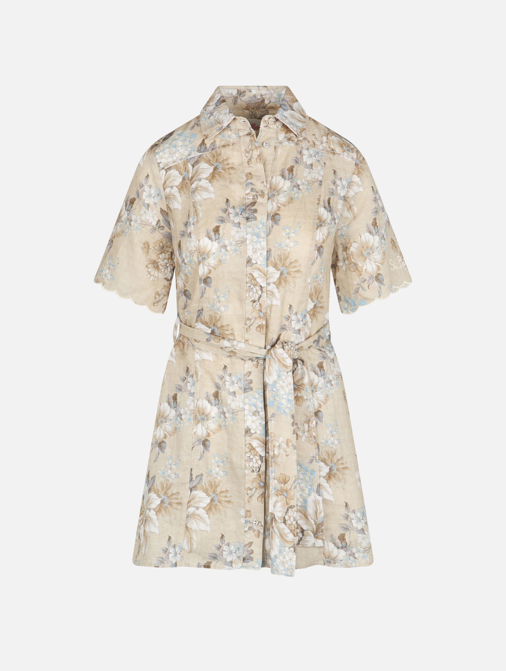Woman flower linen dress Hermione - MC2 Saint Barth