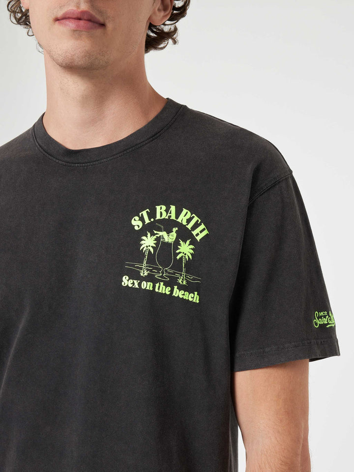 Man vintage cotton t-shirt Jack with St. Barth Sex on the Beach print - MC2 Saint Barth